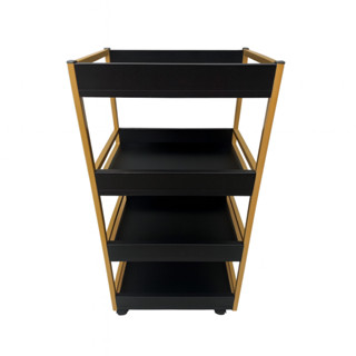 Carrinho Multiuso para Salão, Escritório e Consultório – Estrutura Metálicas 4 Bandejas em Oferta na Shopee