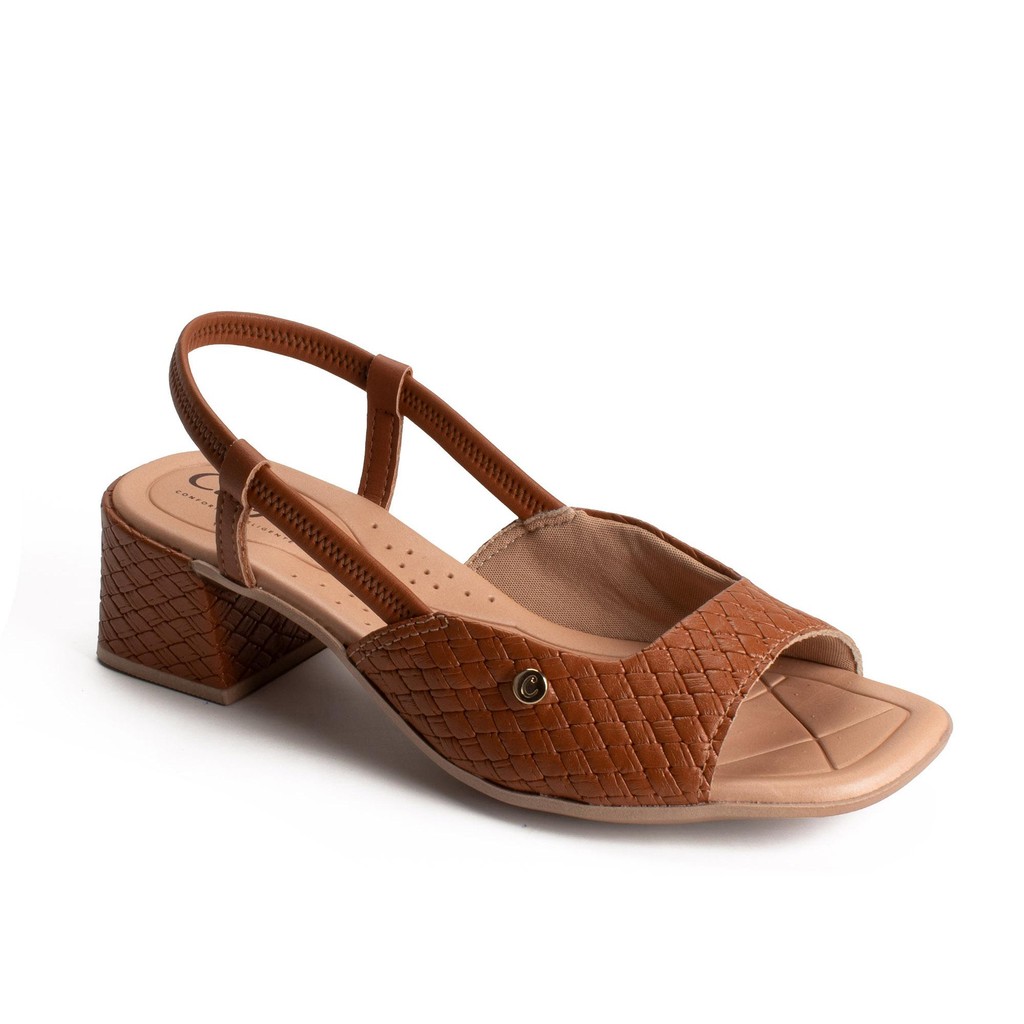 Sandália Campesí de Salto Bloco Feminina CE152 em Oferta na Shopee