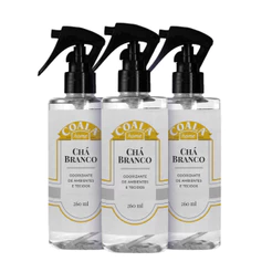 Kit 3 Odorizantes de Ambientes e Tecidos Chá Branco