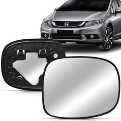 Lente Espelho Retrovisor Com Placa Civic 2012 2013 2014 2015 2016