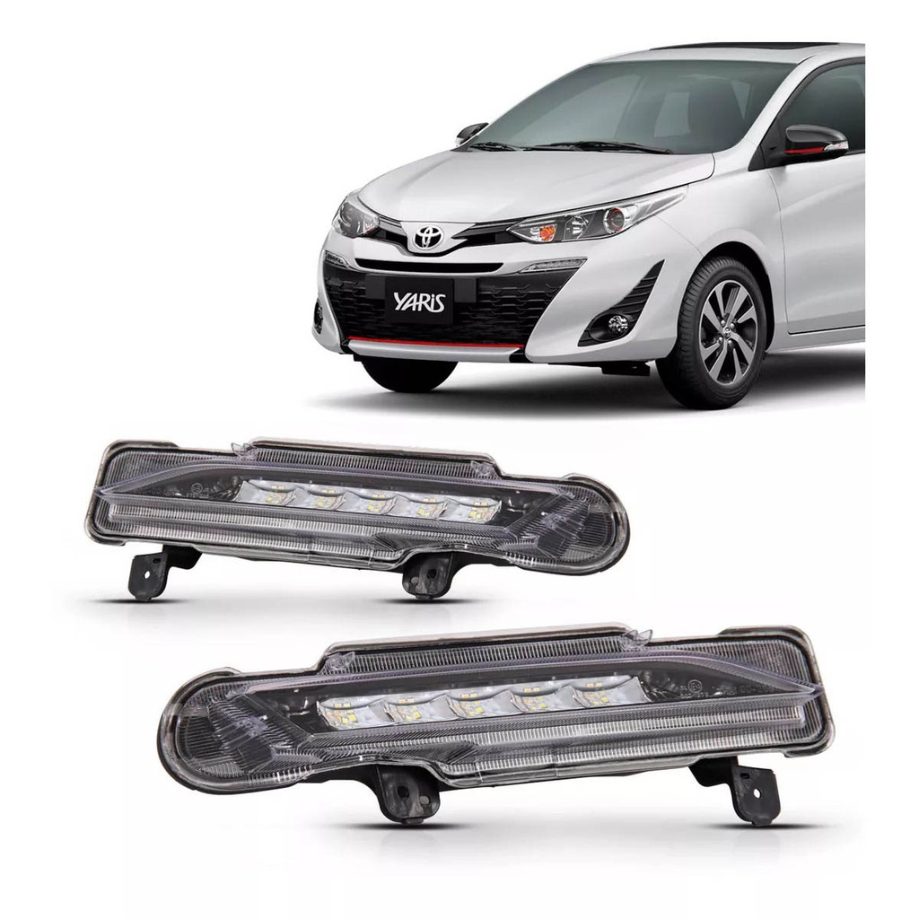 Par Farol Milha Drl Parachoque Yaris 2018 2019 2020 2021 2022