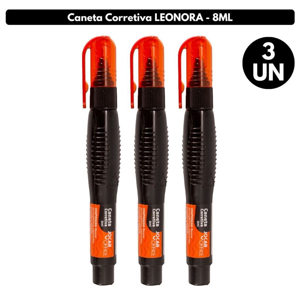 Kit C/ 3 Caneta Corretiva LEONORA - 8ML