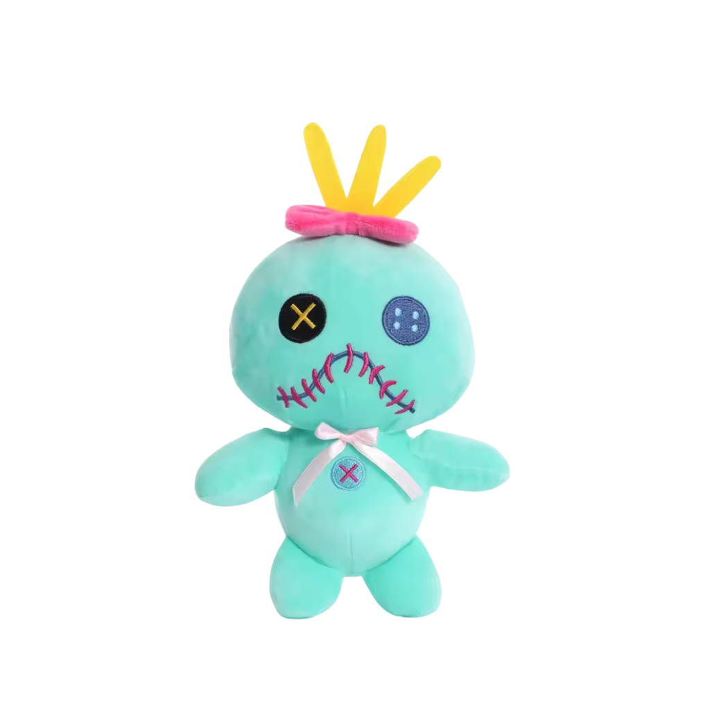 Pelúcia Stitch Verde 15cm – Fofo e Macio, Presente para Crianças ou Chaveiro