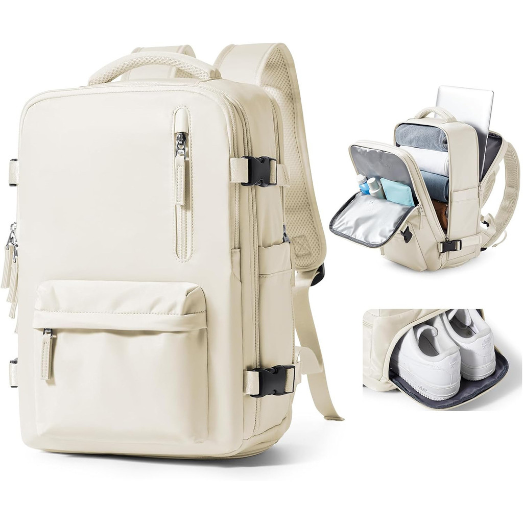 Mochila Feminina Ao Ar Livre Para Viagens Curtas Respirável De Grande Capacidade Com Porta De Carregamento USB Laptop Ma em Oferta na Shopee