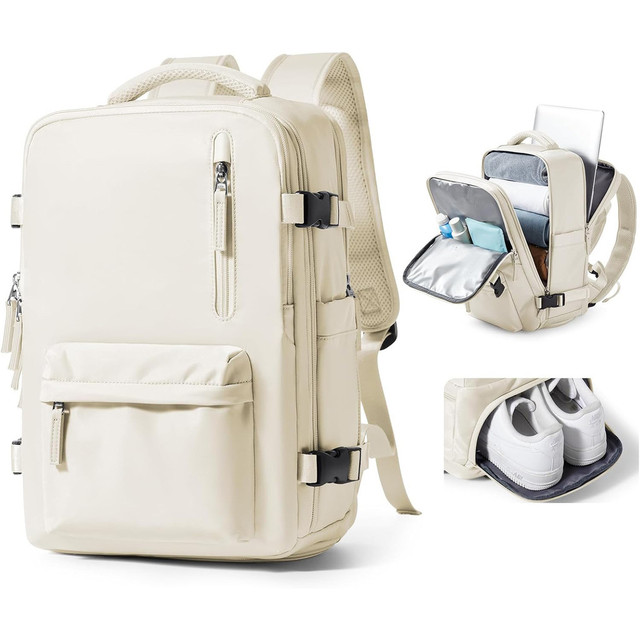Mochila De Viagem Feminina Masculina Grande Capacidade Com Porta USB Notebook Respiravel Ideal Para Curtos Passeios