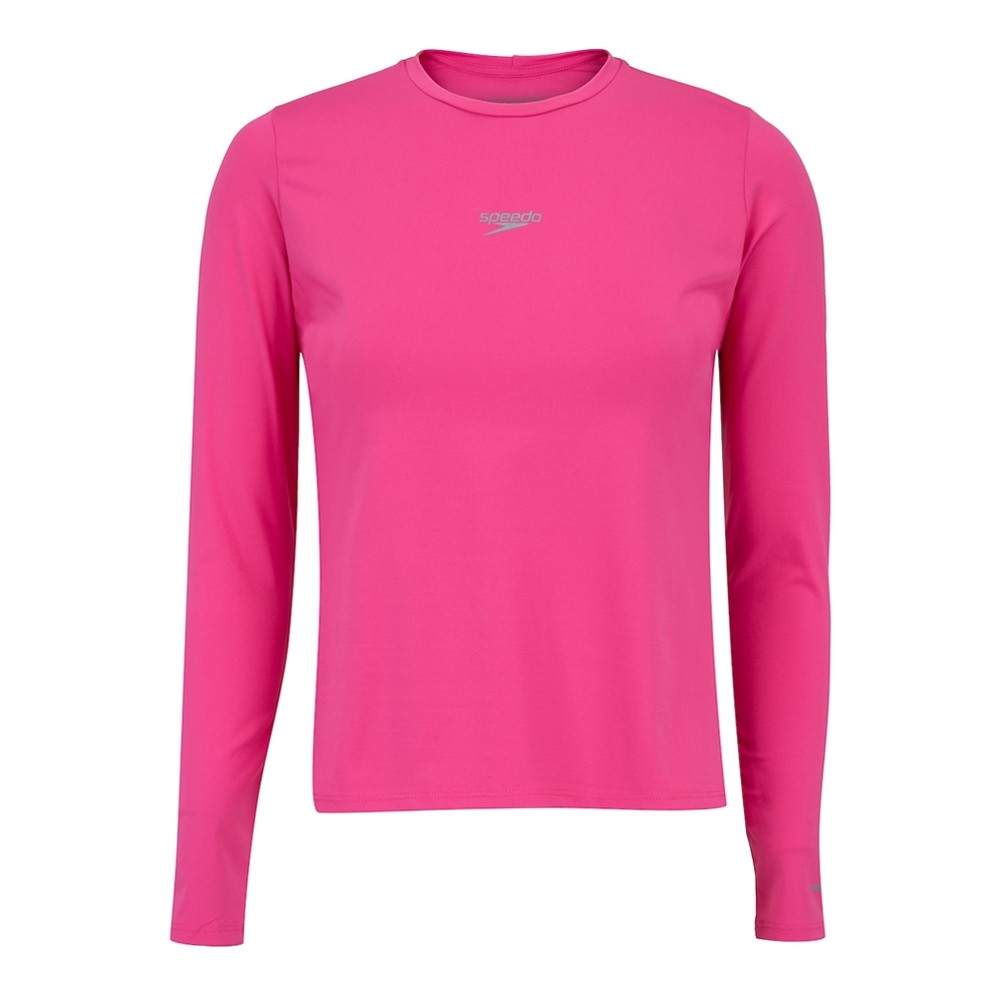 Camiseta Manga Longa Feminina Com Proteção UV 50 Rosa - Speedo