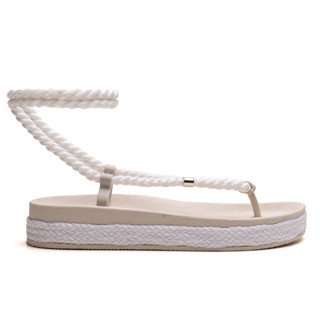 Sandalia Papete Flat Feminina De Amarrar Birken Tendencia Corda Macia em Oferta na Shopee