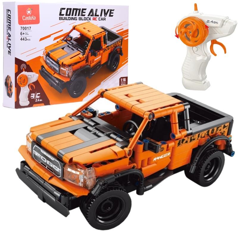 Blocos De Montar Caminhonete Raptor Controle Remoto 443 Pçs Brinquedo Castela