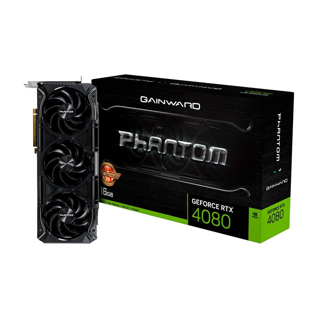 Placa de Video Gainward NVidia GeForce RTX 4080 Phantom GS 16GB GDDR6X 256Bits, NED4080S19T2-1030P