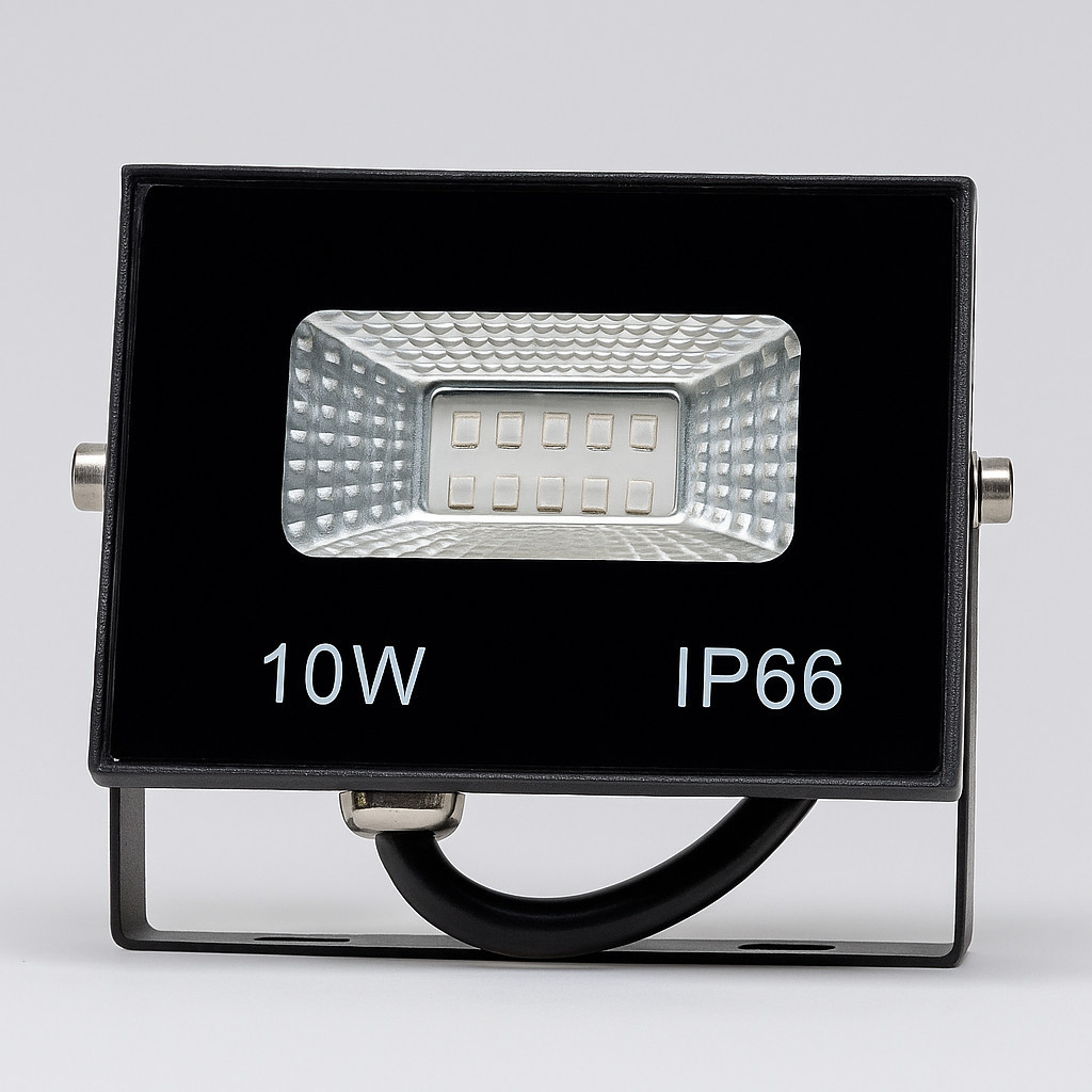 Refletor LED 10W SMD Bivolt IP66 Luz Branco Frio 6500K - Garagem - Fachadas Comerciais - Jardins - Quintais