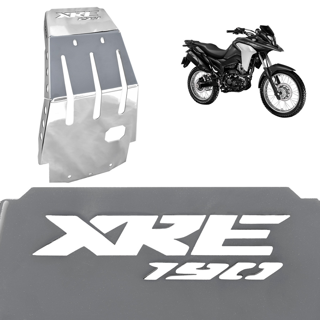 Peito de Aço Grosso e Protetor de Carter Xre 190cc Cromado Proteção Motor Frontal 2016 até 2026 em Oferta na Shopee