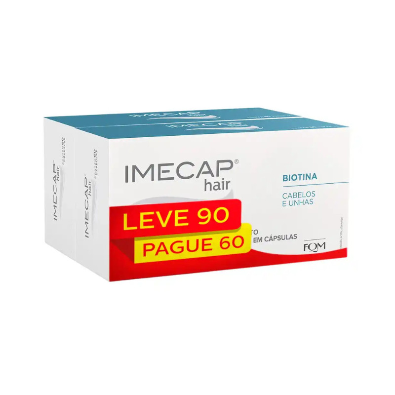 Imecap Hair com 90 Cápsulas Com Biotina
