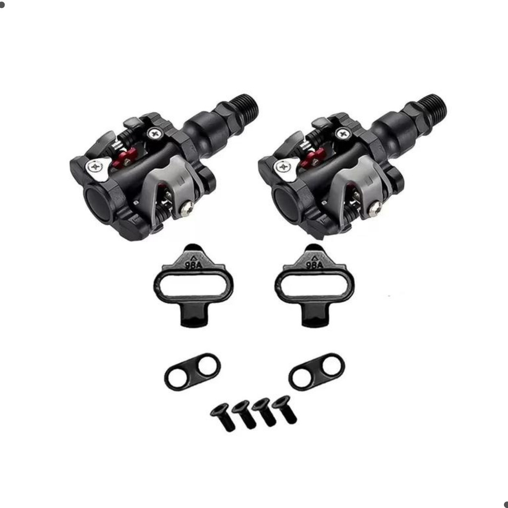 Pedal Clip Wellgo M919 Mtb Preto C/ Tacos = M505 M520 Mtb