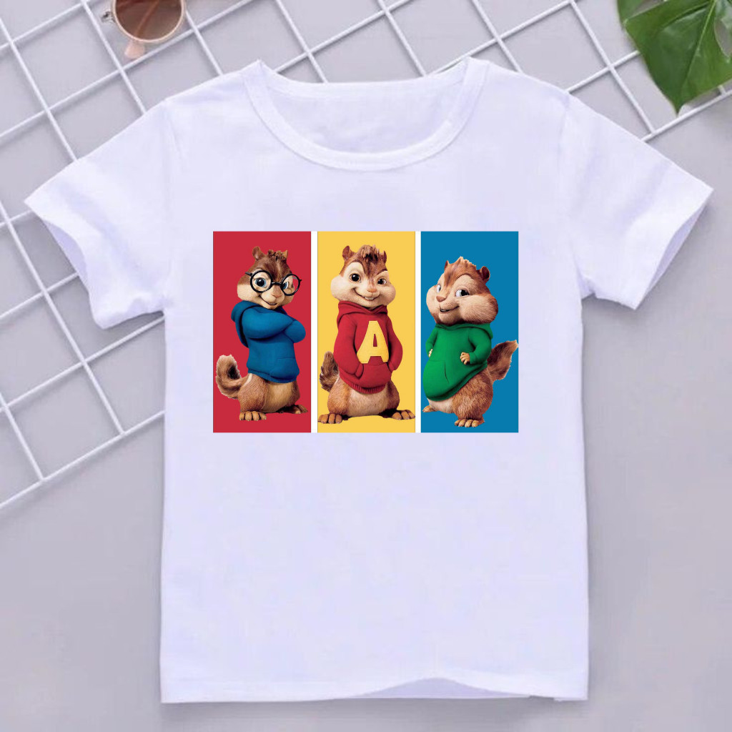 Camiseta Camisa Blusa  ALVIN E OS ESQUILOS ESQUILETES algodão