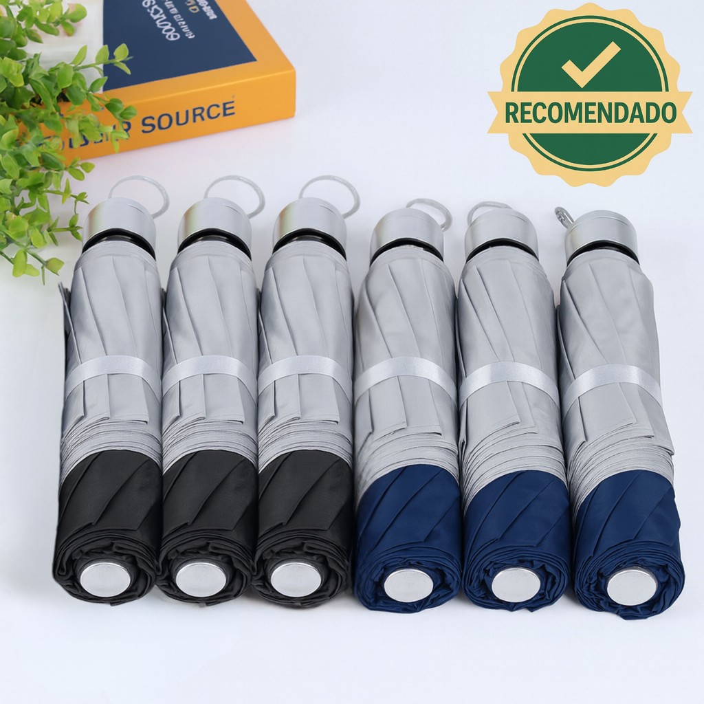 Super Guarda Chuva Sombrinha Dupla Face Com Proteção Solar UV Contra Vento Cabe Na Bolsa