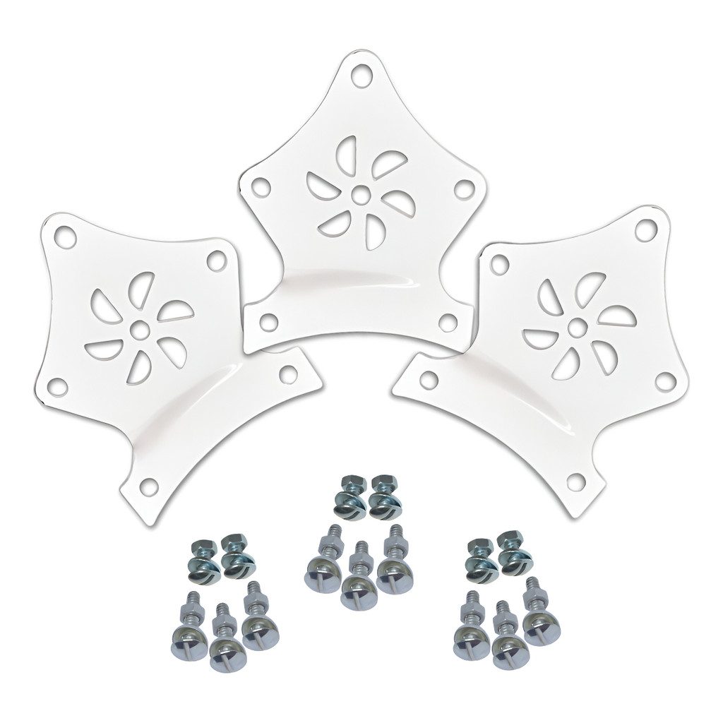 Kit Garra De Ferro Ventilador De Teto Lorensid Branco Original Motor M3.Branco M3