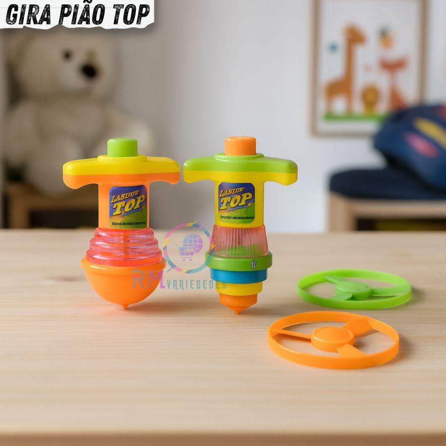 Lança Ciclone Voe Pelos Céus Brinquedo Infantil Gira Pião Luminoso Com Lançador Automático Luz em Oferta na Shopee
