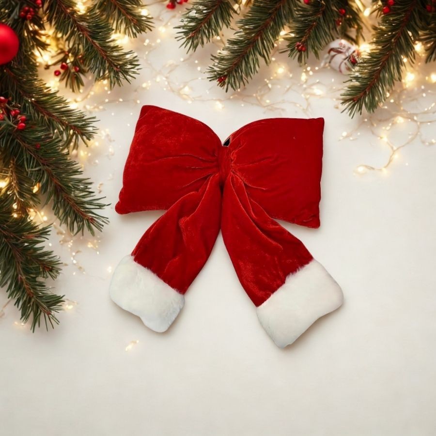 Enfeite Para Pendurar De Natal - Laço Vermelho - 36cm - 1 unidade - Rizzo