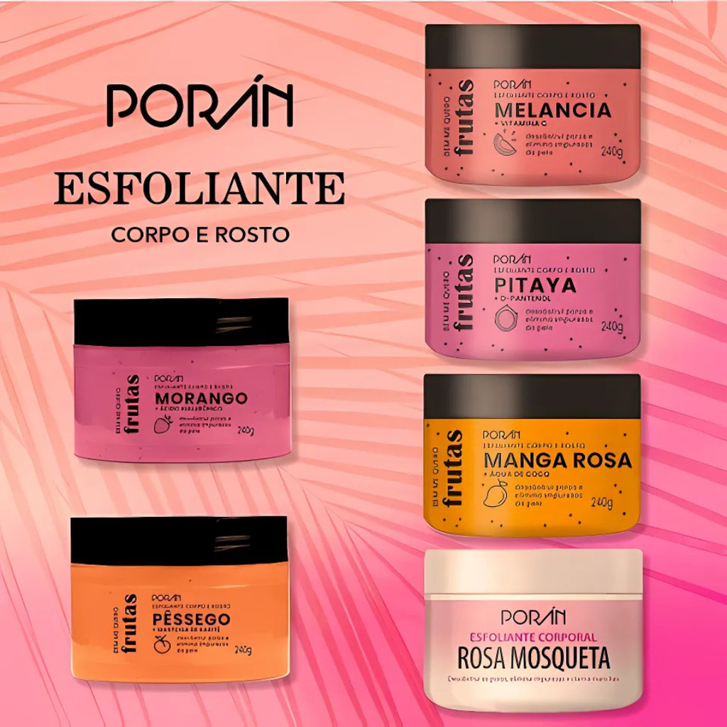 Esfoliante Corporal e Facial Frutas Porán Cosméticos