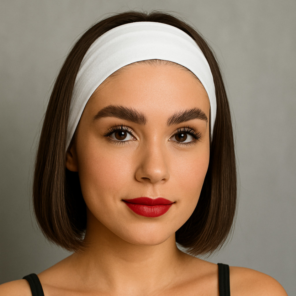 Kit 3 Faixas de Cabelo Feminino Tecido Suplex Esportes e Casual