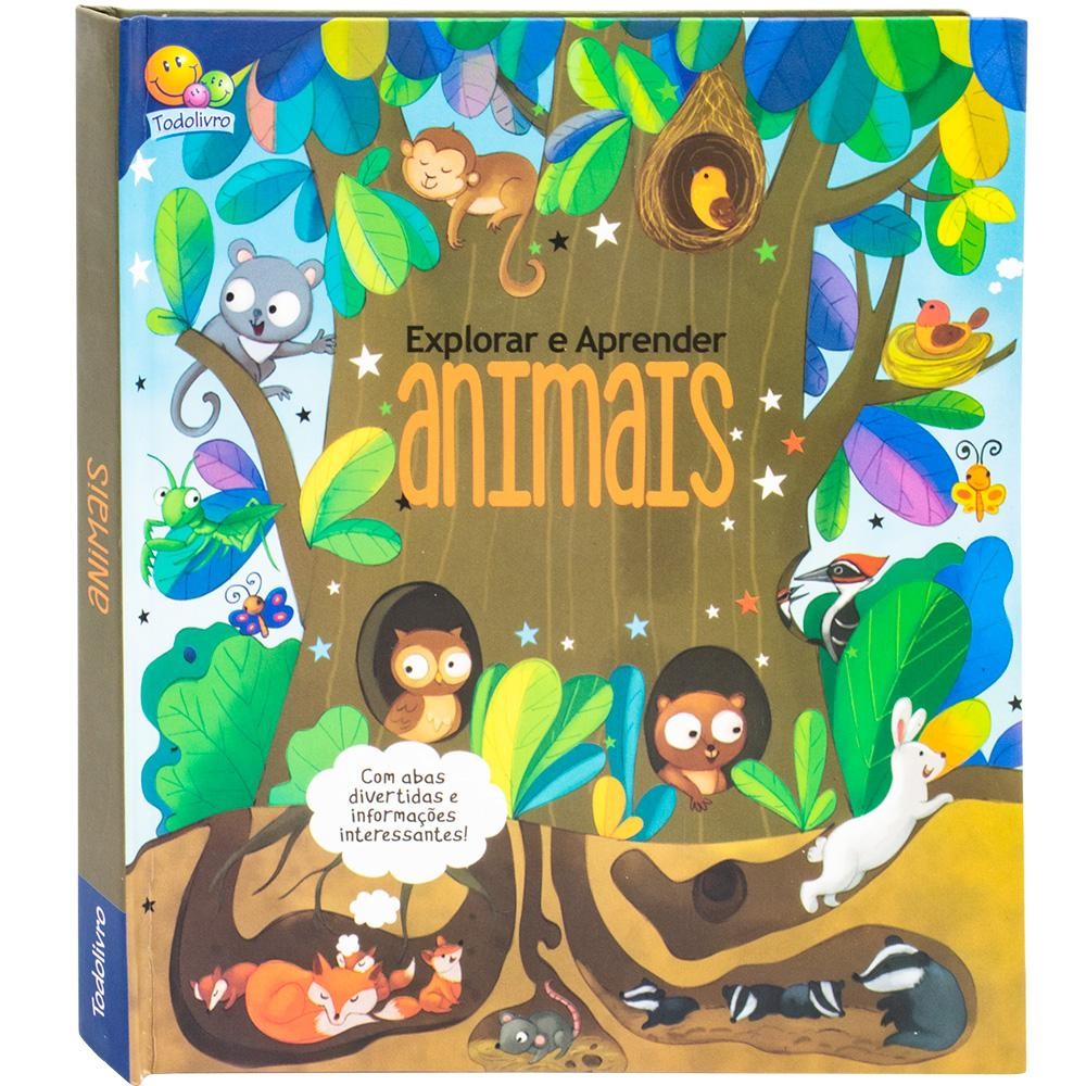 Livro Explorar e Aprender - Um livro com abas: Animais - Livros Sorocaba
