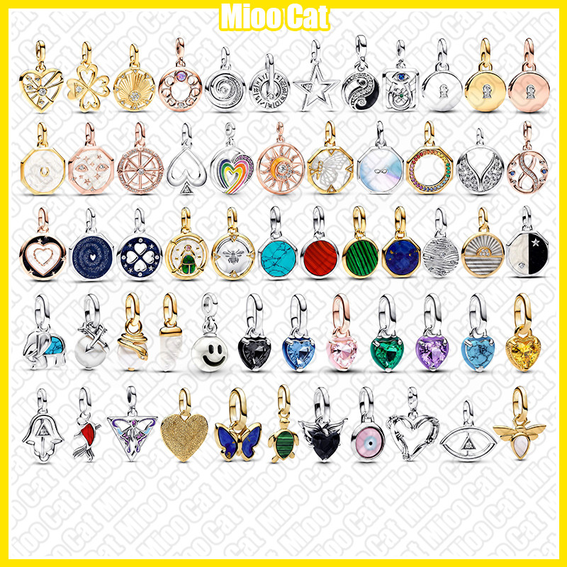 Asas De Borboleta Azul ME Series Charm S925 Banhado A Prata Pingente DIY