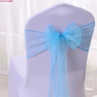 TIANCHUANG 5 Peças De Laços De Cadeira , Faixas De Organza Com Nó De Laço Reutilizável , 275 Cm