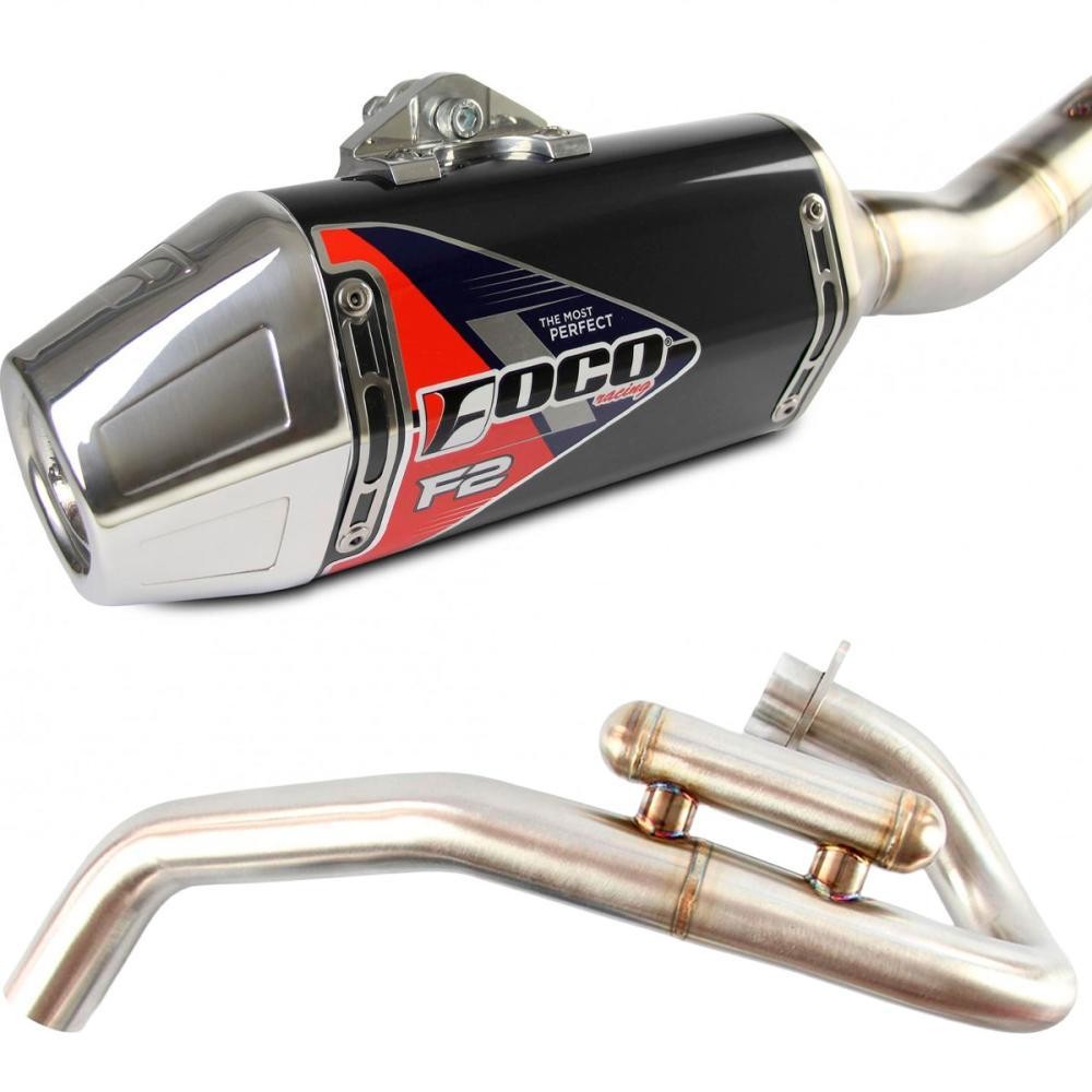 Escapamento Curva + Ponteira Foco Racing F2 CRF 300F em Oferta na Shopee