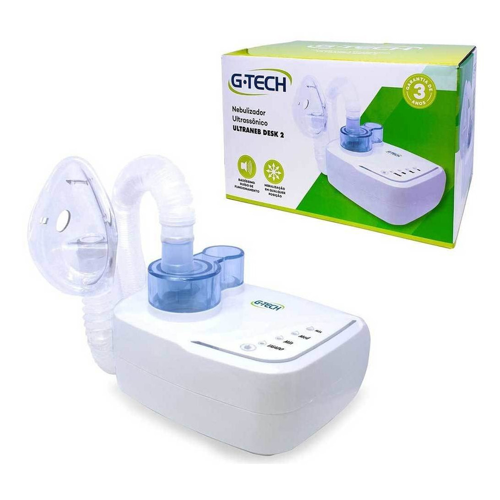 G-Tech Inalador Nebulizador Ultrassônico Ultraneb Desk Branco