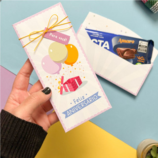 10/20 PORTA BARRA DE CHOCOLATE FELIZ ANIVERSÁRIO - CAIXA PARA BARRA DE CHOCOLATE ANIVERSÁRIO em Oferta na Shopee