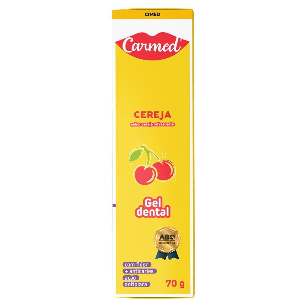 Gel Dental Carmed Cereja 70gr em Oferta na Shopee