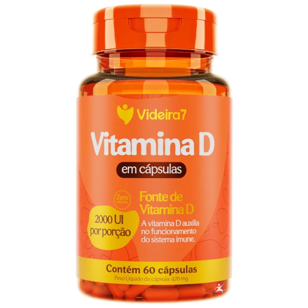 VITAMINA D 2000UI POR CAPSULA COLECALCIFEROL(D3) 1 AO DIA 60 CAPSULAS - VIDEIRA 7