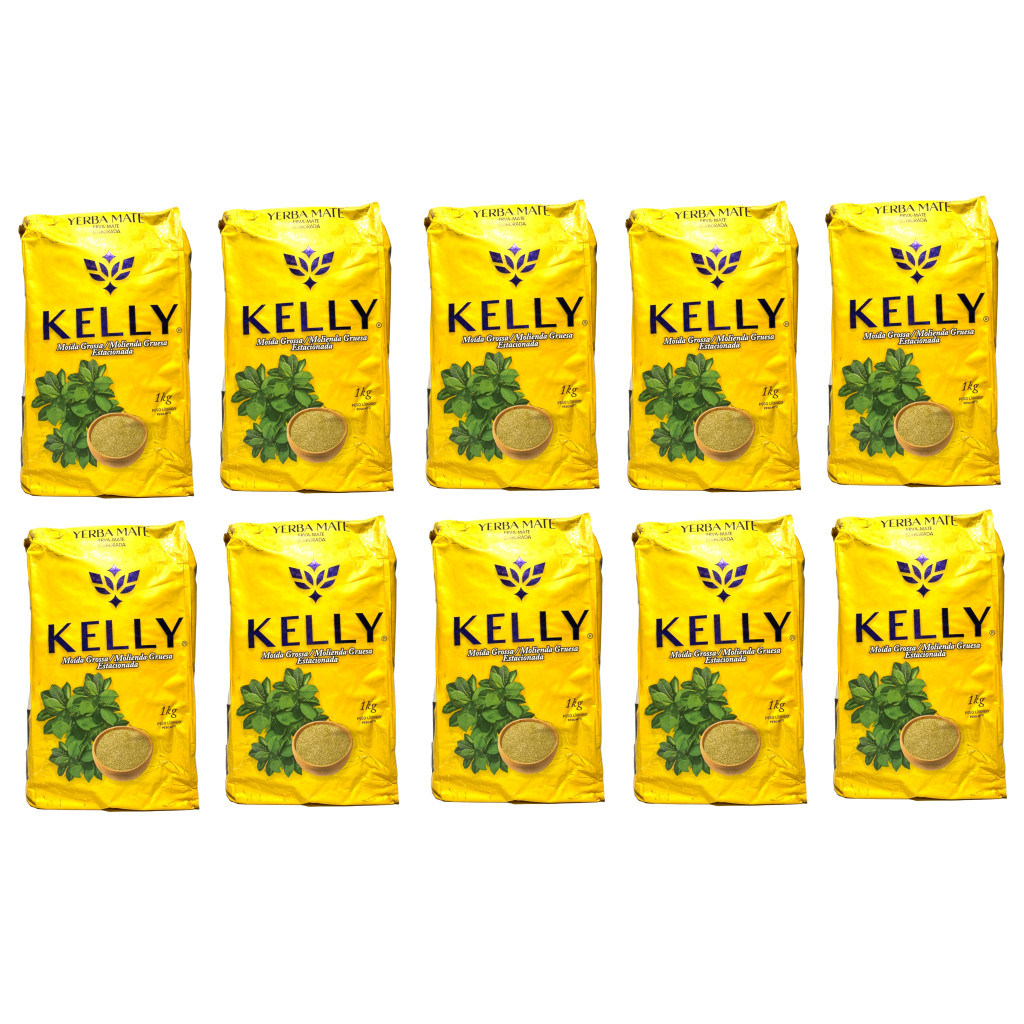 Kit 10 Erva Mate Estacionada Kelly 1Kg Uruguaia