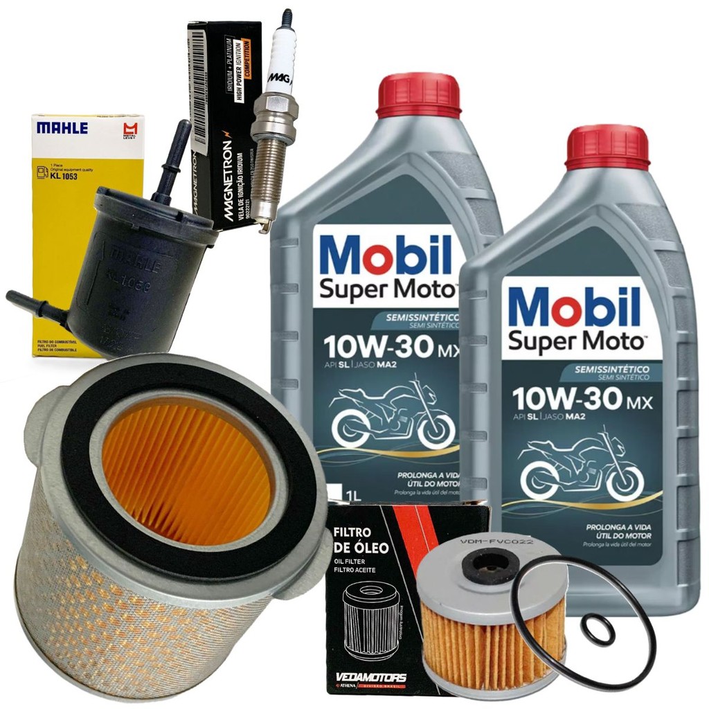 Kit Revisão Xre 300 / Xre 300 Sahara Mobil 10w30 Filtros e Vela Iridium em Oferta na Shopee