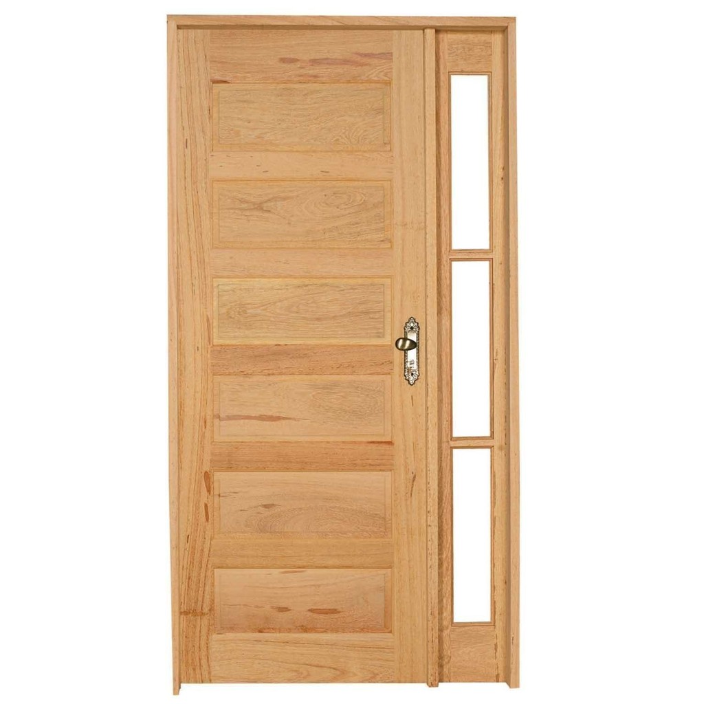 Kit Porta de Madeira Vitrô Esquerda 213cmx110cmx12cm Pe28 Esel Esquerda em Oferta na Shopee