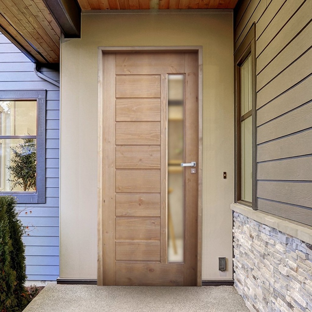 Kit Porta de Madeira 210x82cm Batente 11cm Bbv Eco Uniportas Abertura Direita