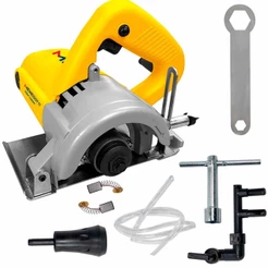 Kit Serra Mármore Profissional Menegotti 60hz MSM 1300W 13000RPM com Chaves e Adaptadores