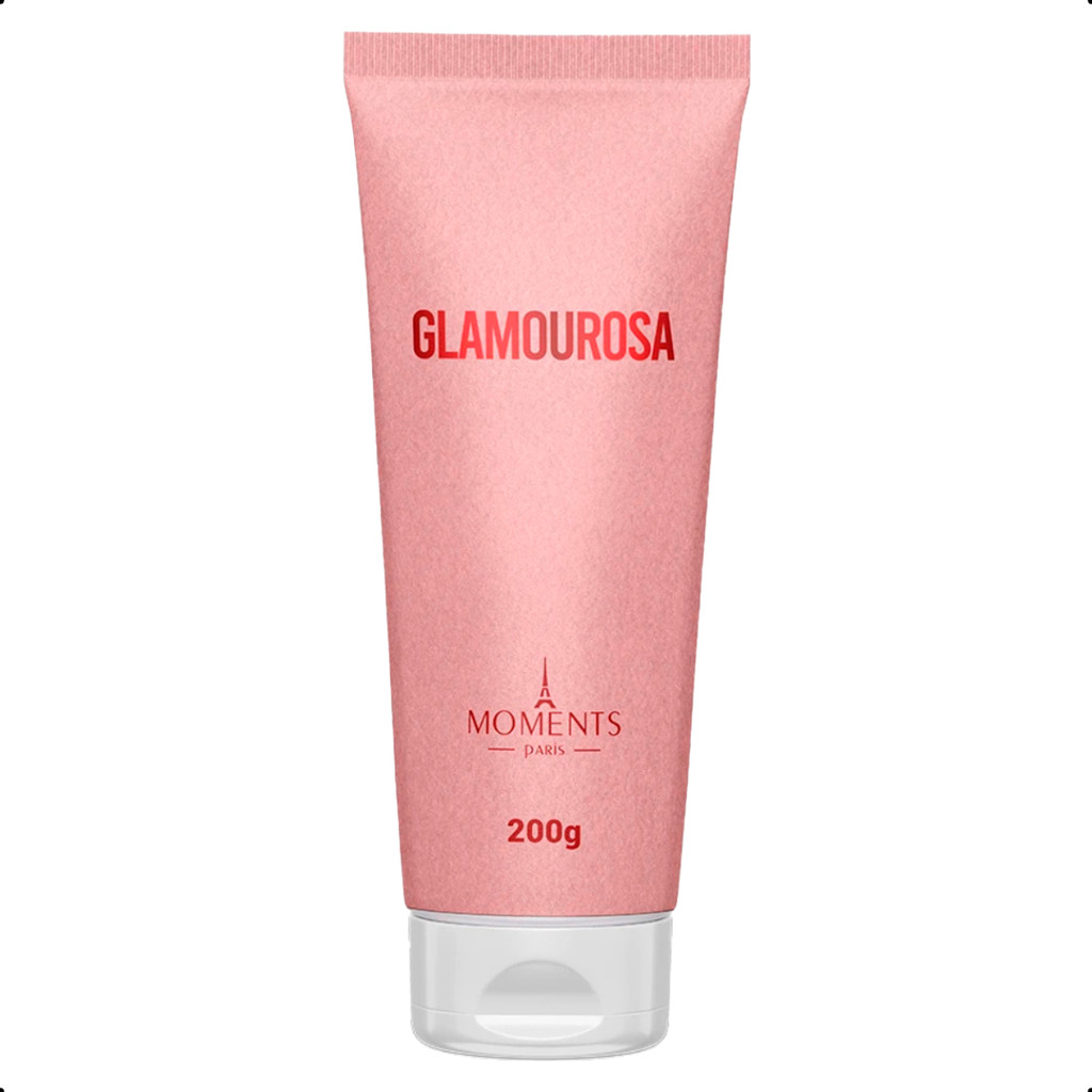 Loção Glamourosa 200g Emulsão Hidratante Corporal Feminino Floral Doce Sensual Fragrância Aromática