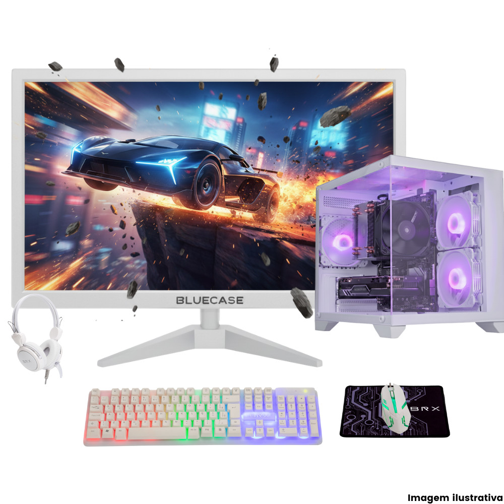 PC Gamer Intel Core i7 GTX 1060 6GB | 16GB de ram - 480 SSD - Tela 20" - Combo gamer RGB - c/wifi