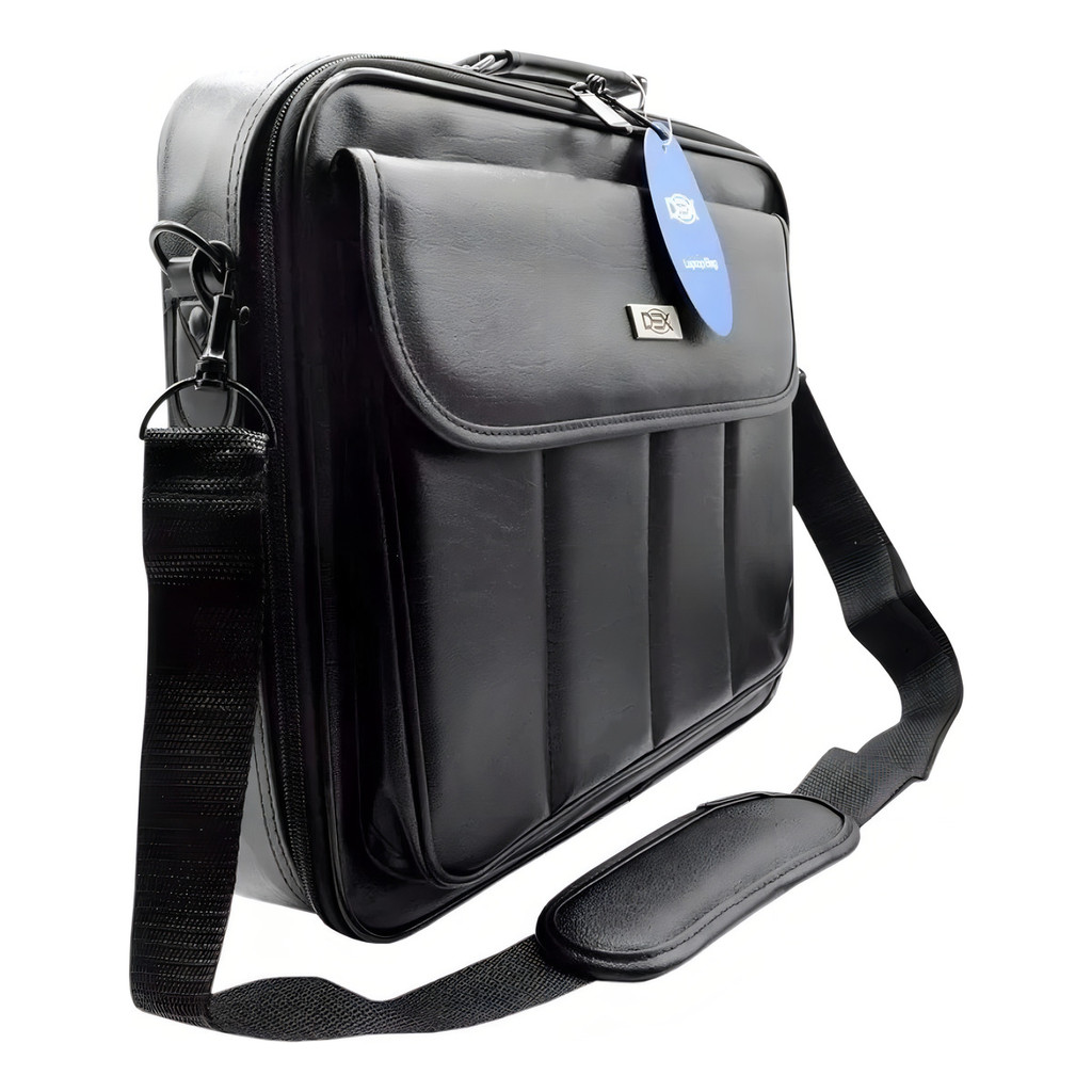 Bolsa Pasta Notebook Laptop Até 15,6 Couro Maleta Executiva Cor Preto