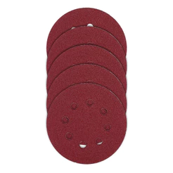 DISCO DE LIXA COM VELCRO, PERFURADO, GRAO 40, 125MM, 5 PCS // MTX
