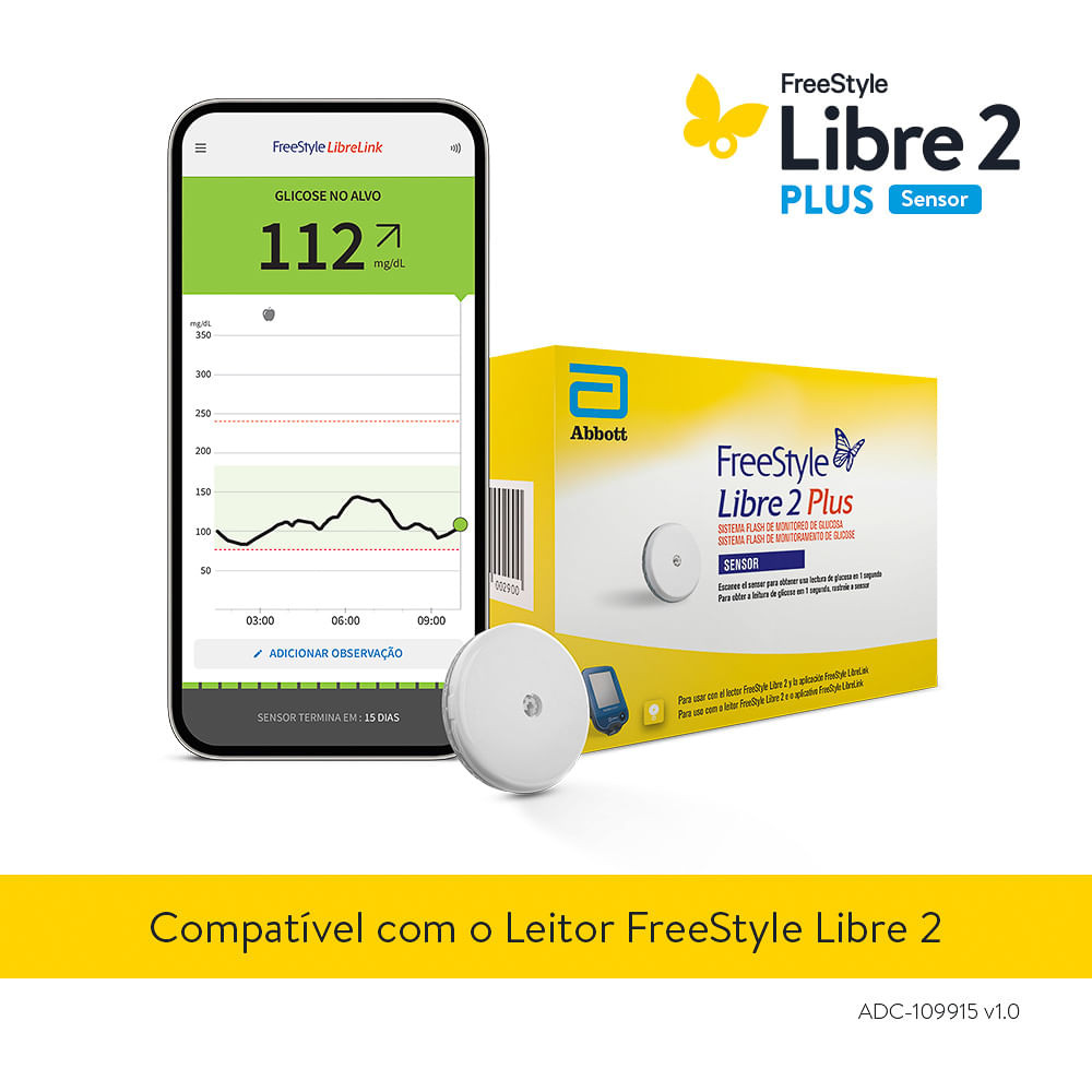 Detalhes do FreeStyle Libre 2 Plus Sensor