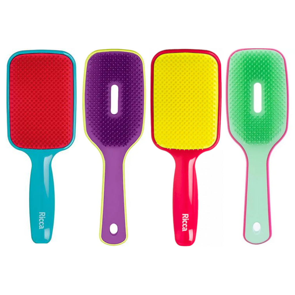 Escova Flex Hair Ricca – Desembaraçante Leve Flexível para Todos os Tipos de Cabelo