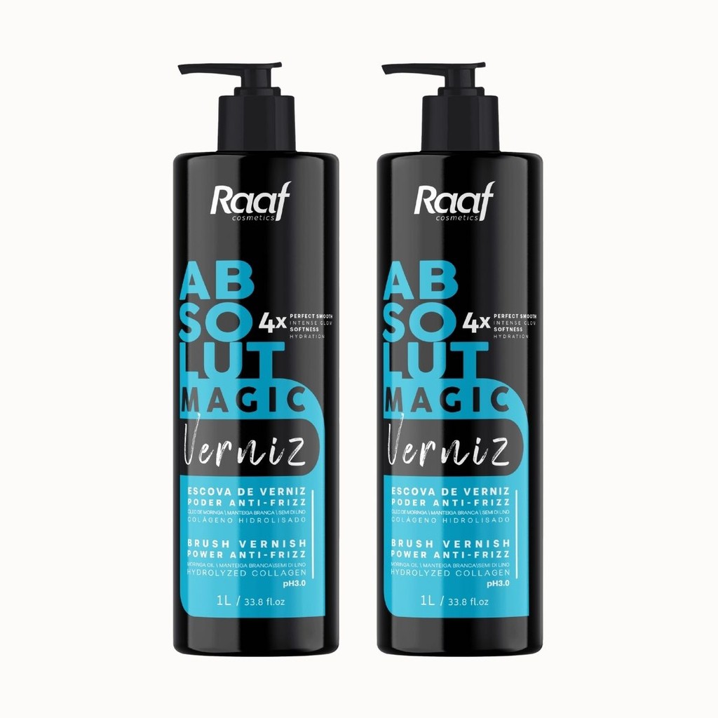 Kit 2 Selante Capilar Progressiva Absolut Magic Verniz Brilho Espelhado Raaf Cosmetics – 1L
