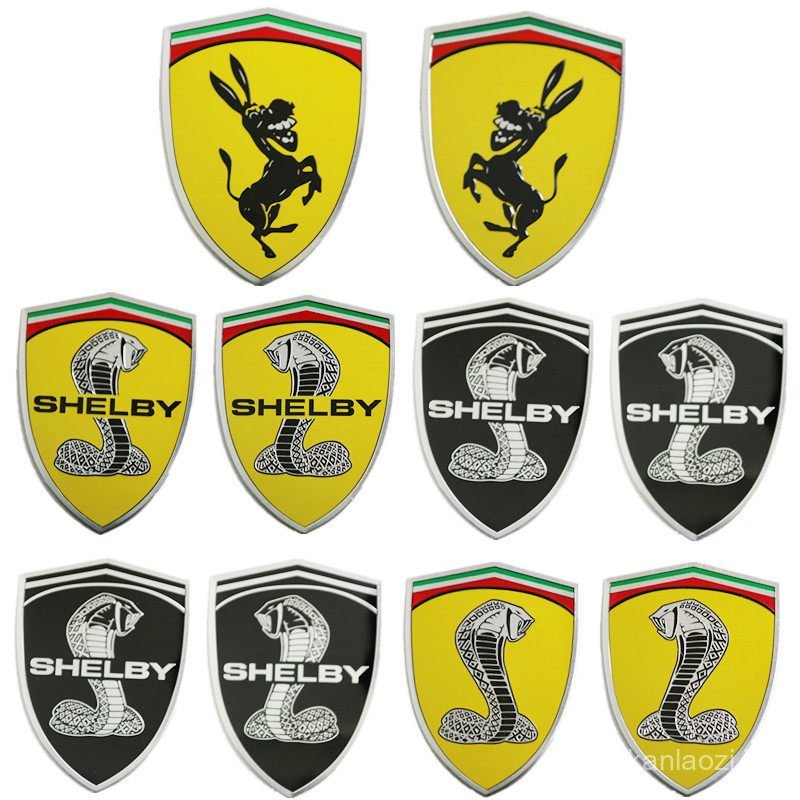 Emblema de carro personalizado Ford Mustang Cobra Dodge Viper adequado para emblema de para-lama traseiro, adesivo decor