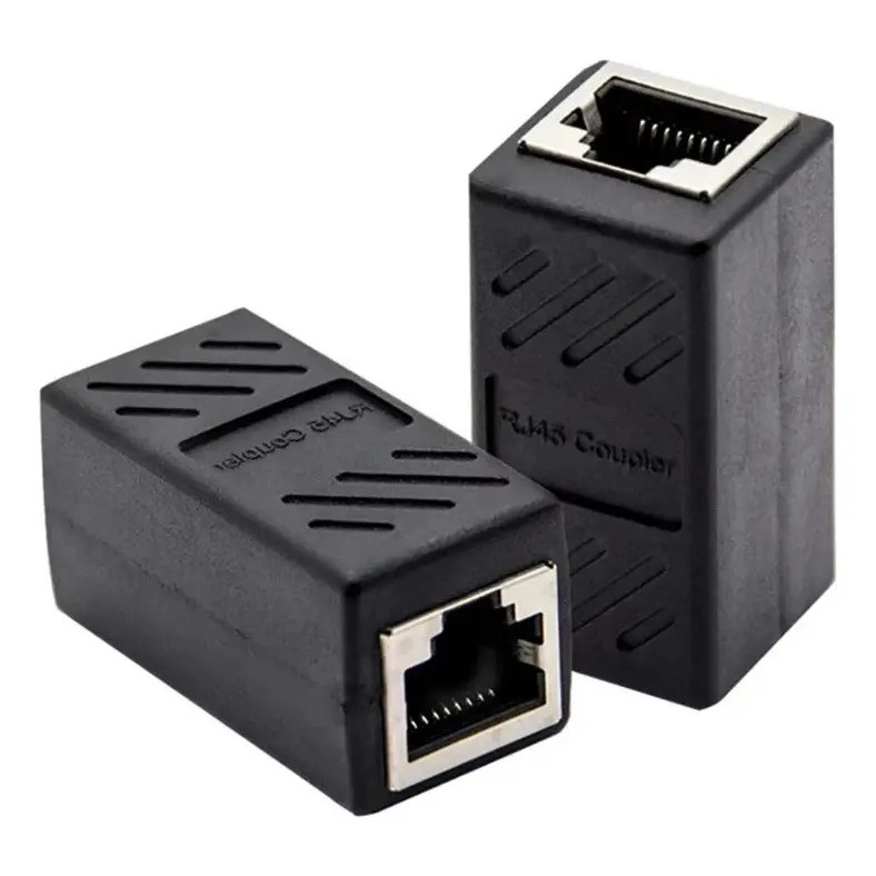 Emenda Cabo De Rede Fêmea Rj45 Gigabit 1000mbps Cat5 Cat6