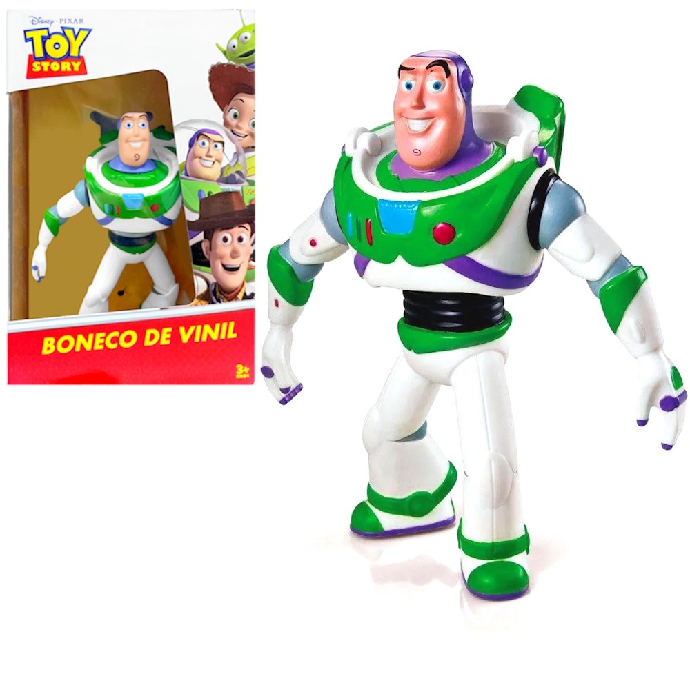 Buzz Lightyear Toy Story Boneco Infantil Vinil Disney Pixar Colecionável Licenciado