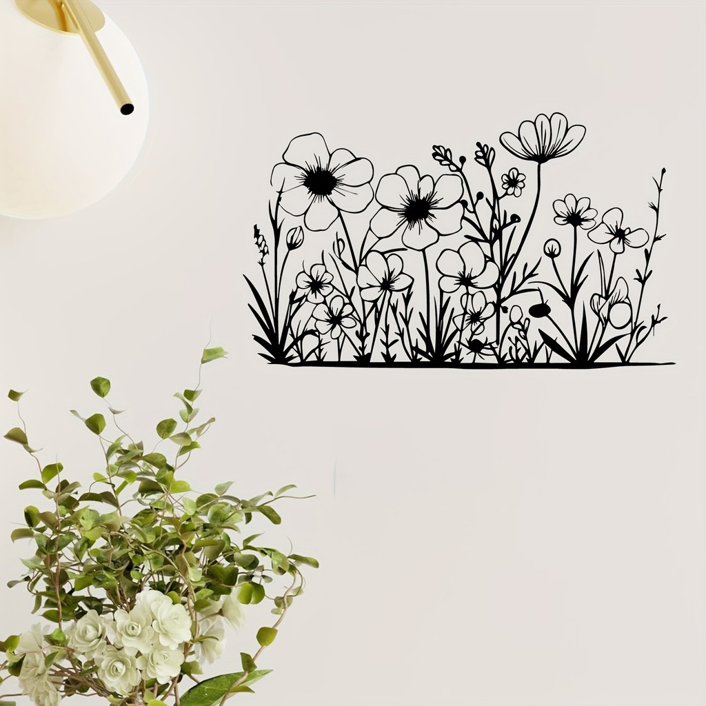 CIFbuy Floral Metal Wall Art Jardim Cerca Decoração À Prova De Ferrugem Casa Mural Estátua Presente