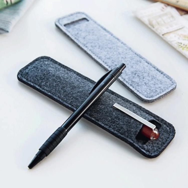 Estojo de feltro para lápis, Mini estojo para caneta, moda, papelaria, presente, bolsa de papelaria grátis, logotipo imp