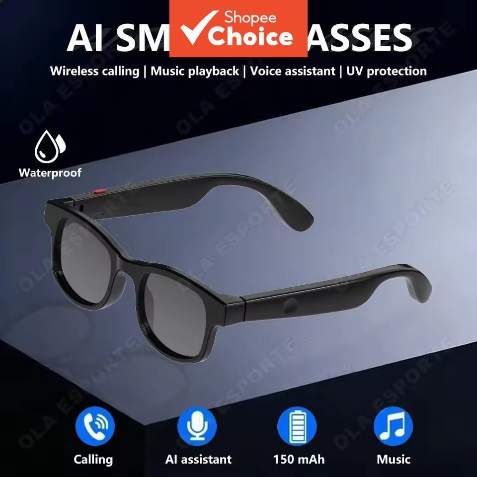 Óculos de Sol Inteligente Bluetooth para Homens e Mulheres, Sem Fio, Chamada, Multifuncional, Toque, Música, Assistente